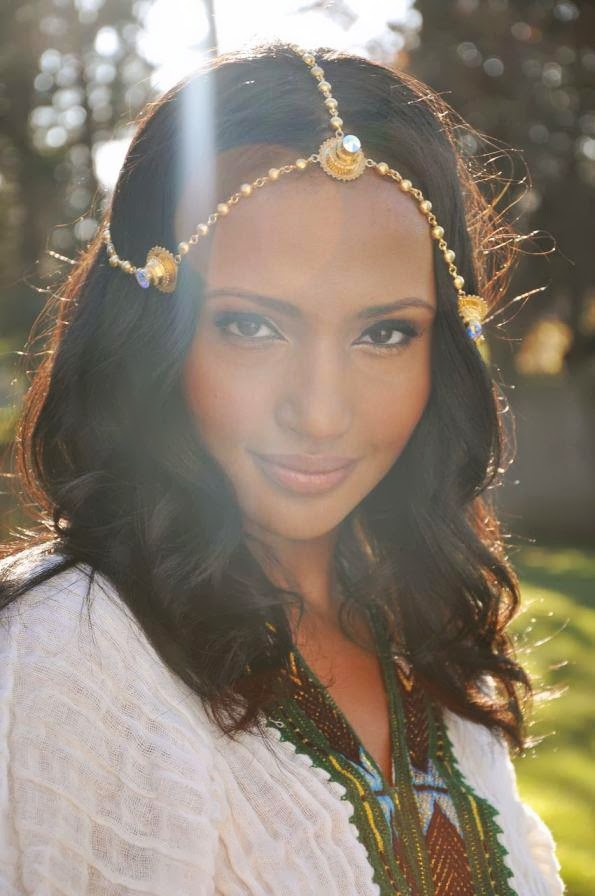 Eritrean woman named Helena wearing traditional clothes